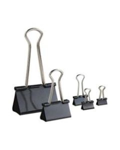 Office Depot Brand Heavy-Duty Binder Clips, Assorted Sizes, Black, Box Of 96