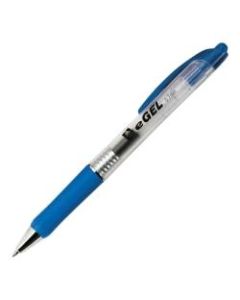 Avery eGEL Retractable Gel Ink Pens, Medium Point, 0.7 mm, Clear Barrel, Blue Ink, Pack Of 12