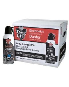 Falcon Safety Dust Off DPSXLRCP Compressed Gas, 10 Oz, Pack Of 12