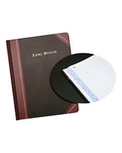 Adams Log Book, 8 1/8in x 10 3/8in, 75 Sheets, Brown