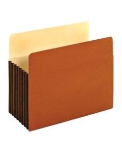 Office Depot Brand File Pockets With Tyvek Gussets, 7in Expansion, Letter Size, Brown, Box Of 5 File Pockets