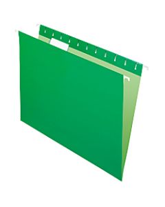 Office Depot Brand Hanging Folders, Letter Size, 1/5 Tab Cut, Bright Green, Box Of 25