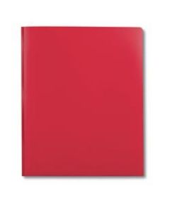 DiVOGA 2-Pocket 3-Prong Report Cover, 8 1/2in x 11in, 1/2in Capacity, Red