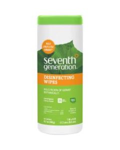 Seventh Generation Disinfecting Wipes, Lemongrass/Thyme, Pack Of 35