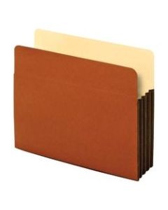 Globe-Weis Watershed Premium Reinforced File Pockets, 3 1/2in Expansion, Letter Size, Brown, Box Of 10