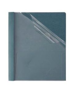 Office Depot Brand Clear-Front Report Covers, 8 1/2in x 11in, 1/2in Capacity, Navy, Pack Of 25