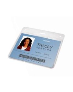 GBC BadgeMates ID Badge Holders, Vertical, 3in x 4in, Clear, Pack Of 25