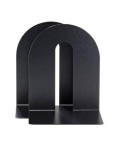 Officemate OIC Magnetic Heavy-Duty Bookends, 10in x 8in x 8in, Black, Set Of 2