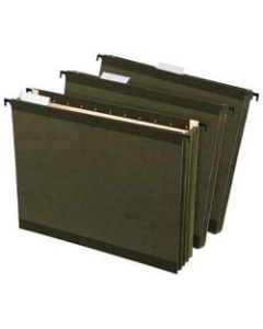 Office Depot Brand Hanging Pockets With Full-Height Gussets, Letter Size (8-1/2in x 11in), 3 1/2in Expansion, Green, Pack Of 4