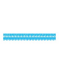 Barker Creek Scalloped-Edge Double-Sided Borders, 2 1/4in x 36in, Pool Blue, Pack Of 13