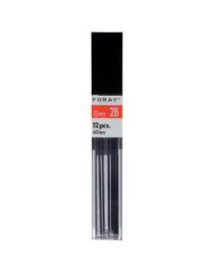 FORAY Lead Refills, 0.7 mm, HB Hardness, Tube Of 12 Leads, Pack Of 12 Tubes