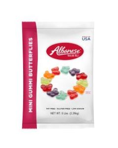 Albanese Confectionery Gummies, Mini Gummy Butterflies, 5-Lb Bag