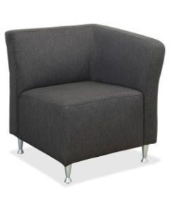 Lorell Fuze Modular Left-Arm Lounge Chair, Upholstered, Brown