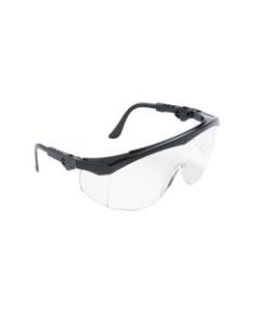 MCR Safety Tomahawk Adjustable Safety Glasses - Adjustable - Ultraviolet Protection - Nylon Frame - Black, Clear - 12 / Box