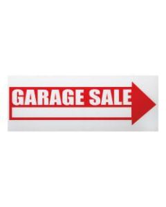 Cosco "Garage Sale" Sign With Stake Kit, 6in x 17in, Red/White
