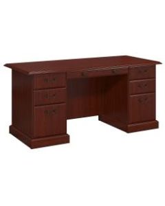 kathy ireland Home by Bush Furniture Bennington Executive Desk, Harvest Cherry, Standard Delivery