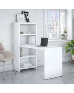 kathy ireland Office by Bush Business Furniture Echo 56inW Bookcase Desk, Pure White, Standard Delivery
