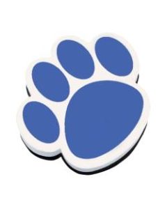 Ashley Productions Magnetic Whiteboard Erasers, 3 3/4in, Blue Paw, Pack Of 6