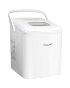 Igloo 26-Lb Automatic Self-Cleaning Portable Countertop Ice Maker Machine With Handle, 12-13/16inH x 9-1/16inW x 12-1/4inD, White