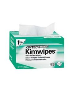 Kimtech Science Kimwipes Delicate Task Wipers, 4-2/5in x 8-2/5in, 280 Per Pack, Case Of 60 Packs