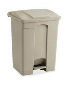 Safco Plastic 17 Gallon Step-on Wastebasket, Tan