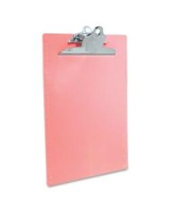 Saunders Recycled 1in Capacity Plastic Clipboard - 1in Clip Capacity - 8 19/64in x 11 45/64in - Plastic - Pink - 1 Each