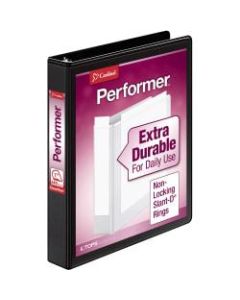 Cardinal Performer ClearVue Ring 3-Ring Binder, 1in D-Rings, Black