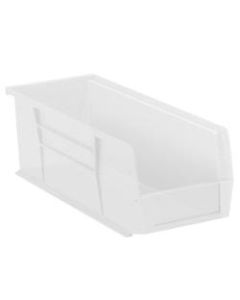 Office Depot Brand Plastic Stack & Hang Bin Boxes, Small Size, 10 7/8in x 4 1/8in x 4in, Clear, Pack Of 12
