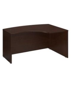 Bush Business Furniture Components L Bow Desk Right Handed, 60inW x 43inD, Mocha Cherry, Standard Delivery