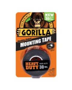 Gorilla Glue Heavy-Duty Double-Sided Mounting Tape, 1in x 1.67 yd., Black