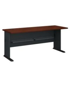 Bush Business Furniture Office Advantage Desk 72inW, Hansen Cherry/Galaxy, Standard Delivery