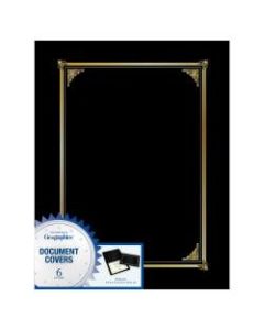 Geographics 30% Recycled Document Covers, 9 3/4in x 12 1/2in, Black, Pack Of 6