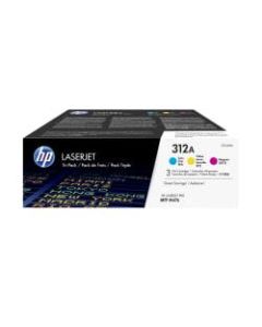 HP 312A Cyan/Magenta/Yellow Original LaserJet Toner Cartridges, Pack of 3, CF440AM