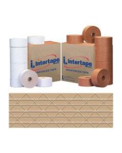 Tape Logic #7500 Reinforced Water Activated Tape, 3in x 450ft, Kraft, Case Of 10