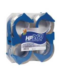 Duck HP260 Packaging Tape, In Dispenser, 2in x 60 Yd., Clear, Pack Of 4