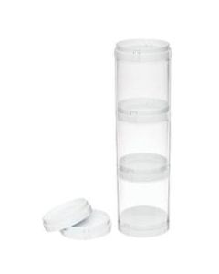 Deflecto Stackables, 6inH x 6inW x 7-1/8inD, Clear, Set Of 3 Stackables