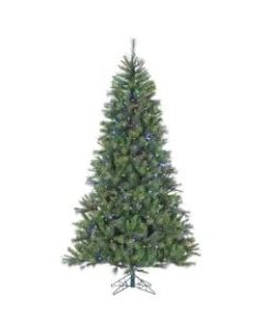 Canyon Pine Artificial Christmas Tree, 7 1/2ft, 500 LED Multi-Color Lights, Green/Black