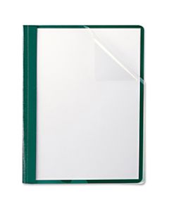 Oxford Clear-Front Report Covers, 8 1/2in x 11in, Hunter Green, Pack Of 25