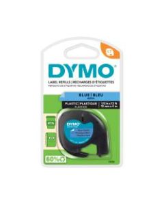 DYMO LetraTag 91335 Black-On-Blue Labeling Tape, 0.5in x 13ft