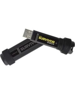 Corsair Flash Survivor Stealth 128GB USB 3.0 Flash Drive - 128 GB - USB 3.0 - Black - 5 Year Warranty