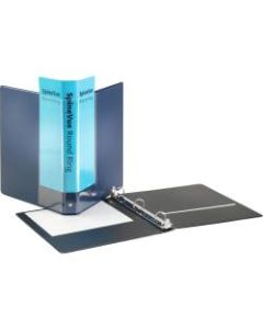 Cardinal SpineVue Locking 3-Ring Binder, 1in Round Rings, Navy
