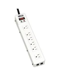 Tripp Lite Surge Protector Power Strip 120V RJ11 RT Angle 6 Outlet Metal 15ft Crd - Receptacles: 6 x NEMA 5-15R - 1340J