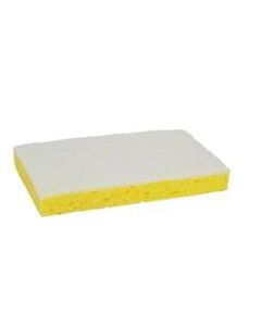 Scotch-Brite Light-Duty Scrubbing Sponge, 3-3/5 inches x 6-1/10 inches, 7/10 inches Thick, Yellow/White, 20 sponges per case, Sold by the Case