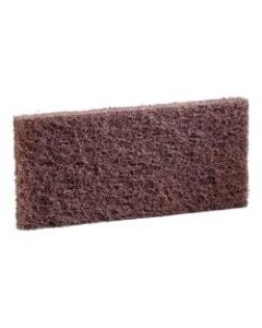 Niagara Heavy-Duty Utility Scrub Pads, 4-5/8in x 10in, Brown, Box Of 5 Pads