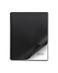 GBC IMPACT Solid Plastic Binding Covers, 8 1/2in x 11in, Black, Pack Of 50