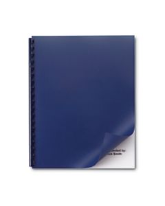 GBC Swingline Solids Plastic Back Binding Covers, 8 1/2in x 11in, Navy Blue, Pack Of 50