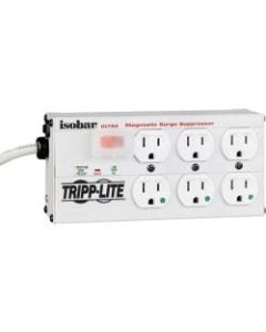 Tripp Lite Isobar Ultra 6-Outlet Diagnostic Surge Suppressor, 15ft Cord, Gray