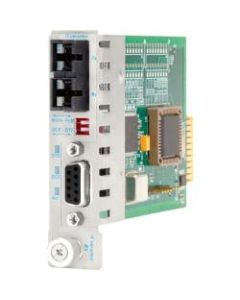 iConverter RS-232 Serial Fiber Media Converter DB-9 SC Single-Mode 60km Module Extended Temp - 1 x RS-232; 1 x SC Single-Mode; Internal Module; Lifetime Warranty