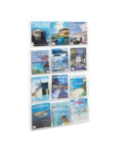 Clear Literature Rack, Magazine, 12 Pockets