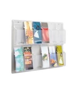 Clear Literature Rack, Pamphlet, 12 Pockets